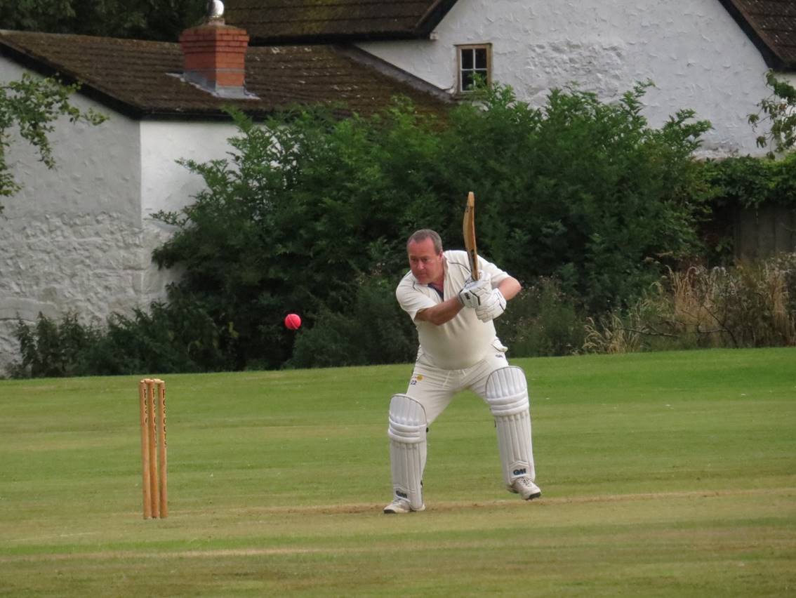 A person playing cricket on a field

Description automatically generated