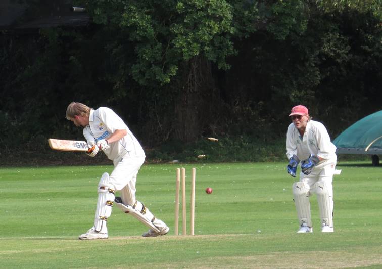 A group of men playing cricket

Description automatically generated