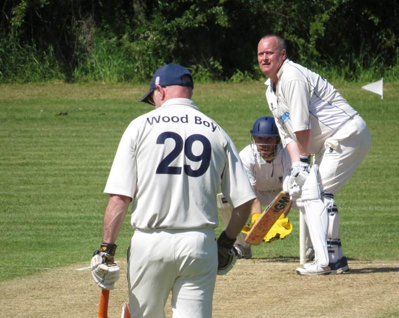 A group of men playing cricket

Description automatically generated