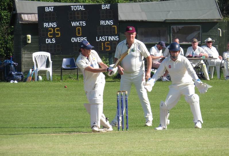 A group of men playing cricket

Description automatically generated